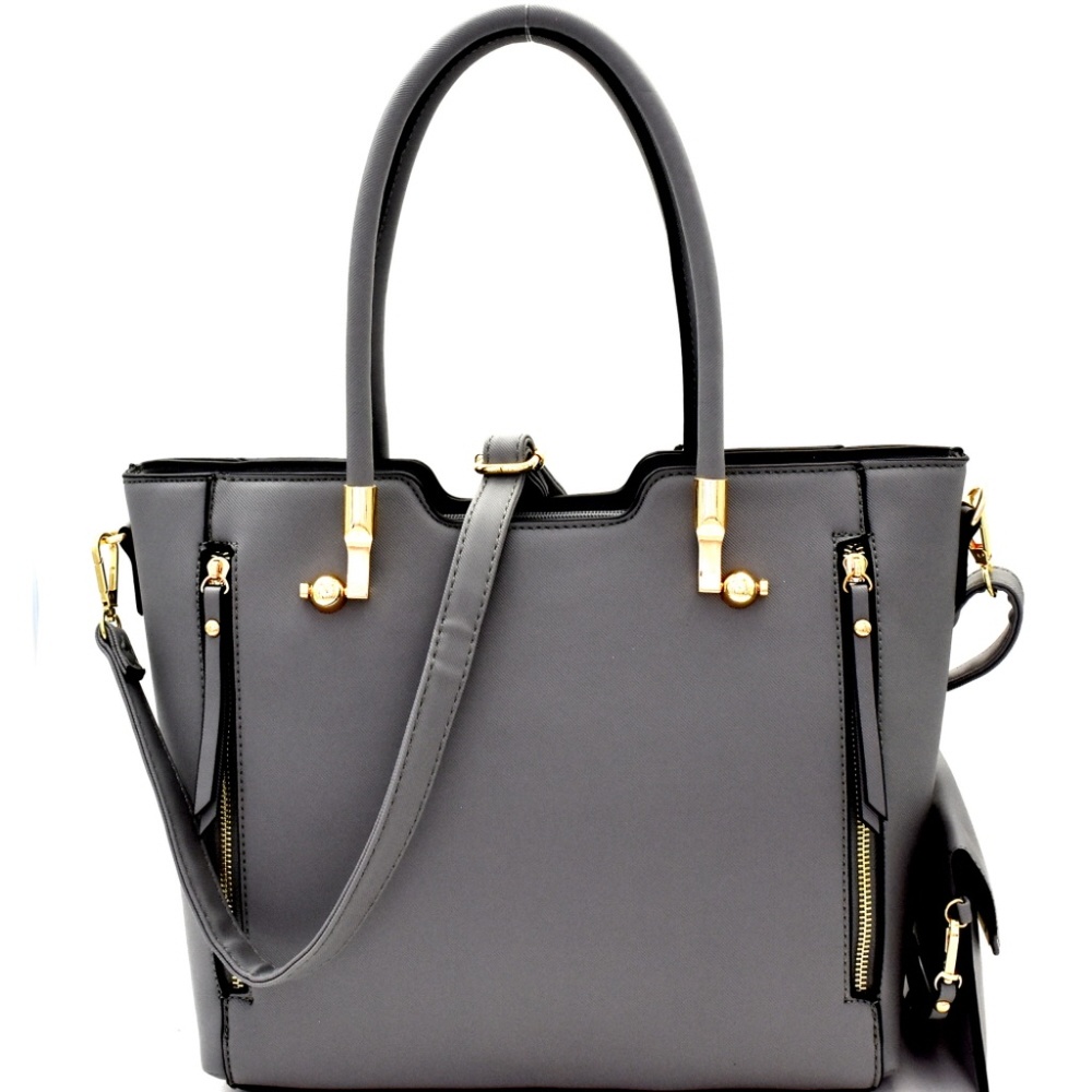 2-Piece Gray Tote Set!